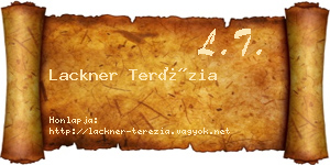 Lackner Terézia névjegykártya