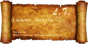 Lackner Terézia névjegykártya